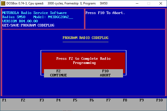 Program radio codeplug